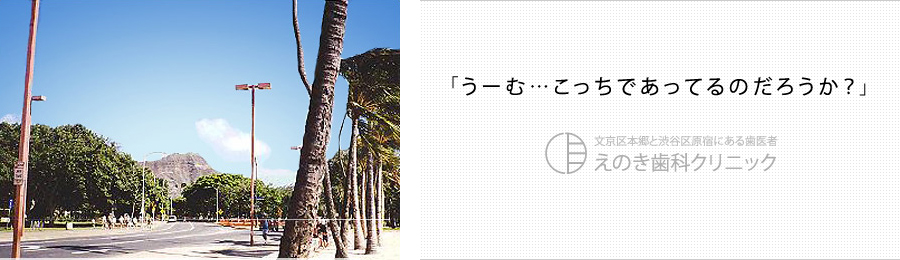 うーむ・・・こっちであってるのだろうか？ -文京区本郷・渋谷区原宿のえのき歯科クリニック